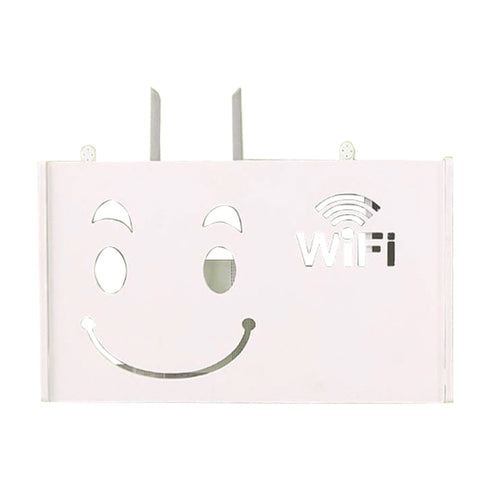 Wireless Wifi Router Storage Box Wood-Plastic Shelf Wall Hangings Bracket Cable Storage Home Décor