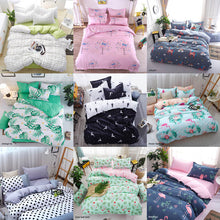 Load image into Gallery viewer, Bedding Sets Geometric Pattern Bed Sheet Children Student Dormitory Bed Linings Cartoon  3/4pcs Pillowcases Cover Set