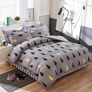 Classic bedding set 5 size grey blue flower bed linen 4pcs/set duvet cover set Pastoral bed sheet AB side duvet cover 2019 bed