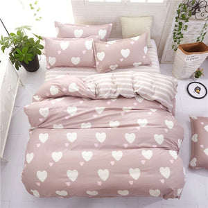 Classic bedding set 5 size grey blue flower bed linen 4pcs/set duvet cover set Pastoral bed sheet AB side duvet cover 2019 bed