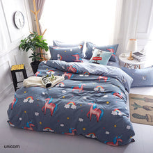 Load image into Gallery viewer, Bedding Sets Geometric Pattern Bed Sheet Children Student Dormitory Bed Linings Cartoon  3/4pcs Pillowcases Cover Set