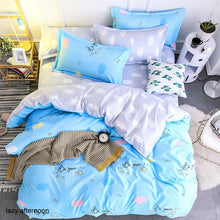 Load image into Gallery viewer, Bedding Sets Geometric Pattern Bed Sheet Children Student Dormitory Bed Linings Cartoon  3/4pcs Pillowcases Cover Set