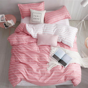 3/4 pcs Luxury Comforter Bedding Sets Geometric Pattern Bed Linen Cotton/Polyester Duvet Cover Bed Sheet Pillowcases Cover Set