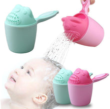 Load image into Gallery viewer, Cartoon Baby Bath Caps Baby Shampoo Cup Children Bathing Bailer Baby Shower Spoons Child Washing Hair Cup Kids bath tool