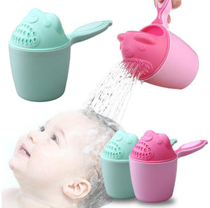 Cartoon Baby Bath Caps Baby Shampoo Cup Children Bathing Bailer Baby Shower Spoons Child Washing Hair Cup Kids bath tool