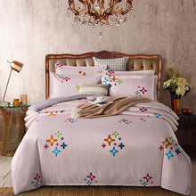 Load image into Gallery viewer, Simple Classic Queen bedding set 5 size bed linen 4pcs/set duvet cover set Pastoral bed sheet AB side duvet cover 2019 bed